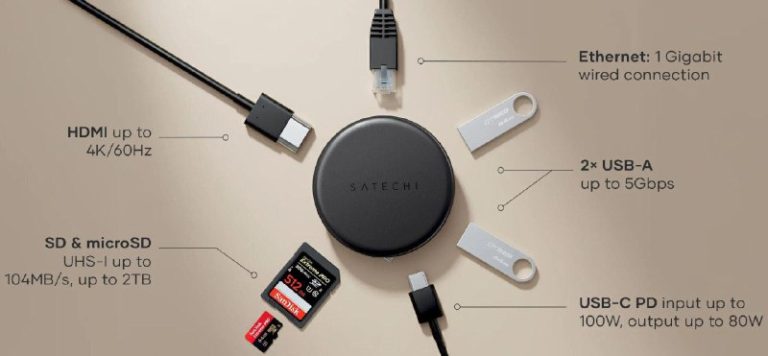 Представлен Satechi OntheGo 7‑in‑1 Multiport Adapter — универсальный хаб — фото 5