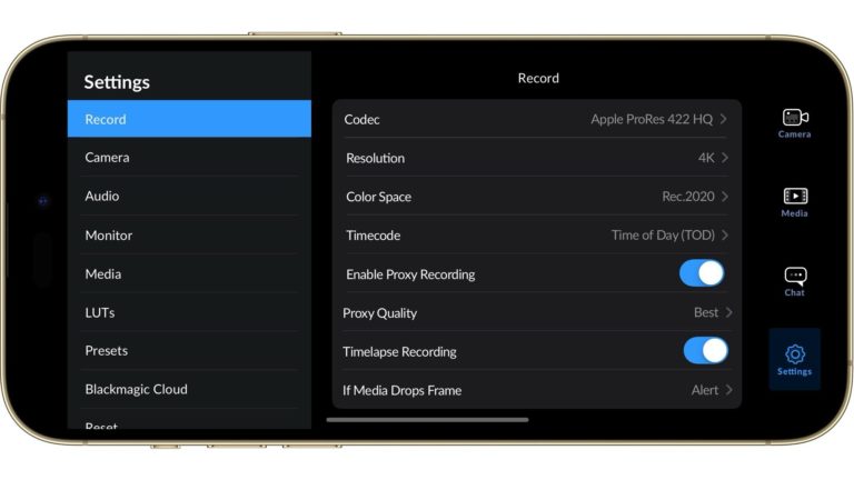 Вышла Blackmagic Camera 3.5.1 для iOS — с поддержкой ручной диафрагмы на iPhone 18 Pro — фото 3