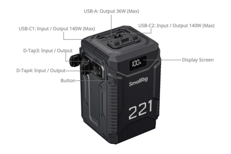SmallRig T221 — неубиваемый V-Mount на 221 Вт·ч с защитой IP54 за $440 — фото 3