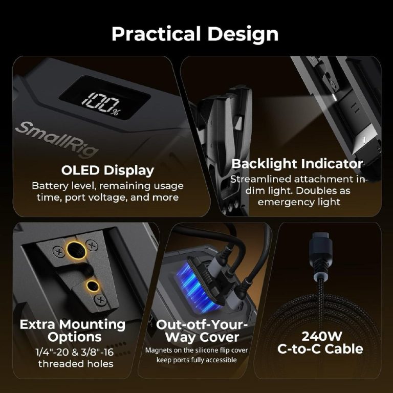 SmallRig T221 — неубиваемый V-Mount на 221 Вт·ч с защитой IP54 за $440 — фото 7