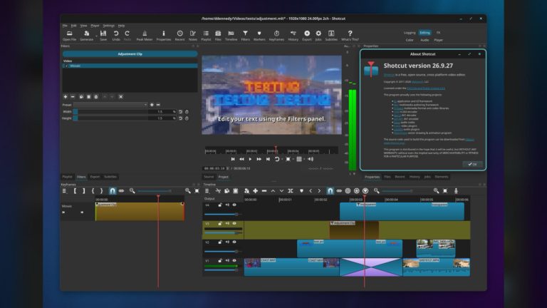 Вышел Shotcut 26.9 — бесплатный видеоредактор, сам приглушает музыку под голос