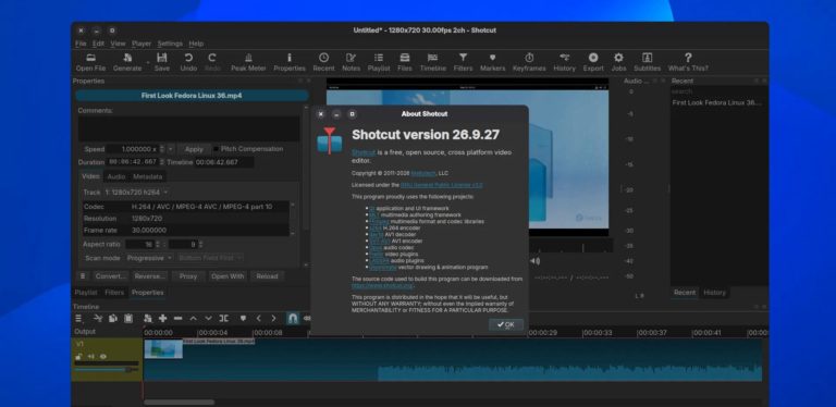 Вышел Shotcut 26.9 — бесплатный видеоредактор, сам приглушает музыку под голос — фото 5