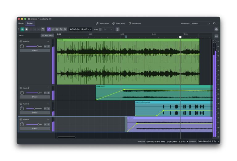 Audacity 4 — бесплатный аудиоредактор получил новый интерфейс — фото 3