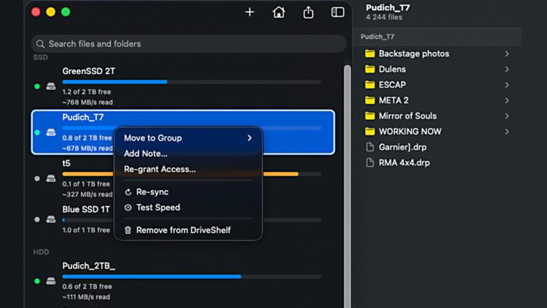 DriveShelf для Mac ищет файлы и дубли даже на отключённых дисках — фото 6
