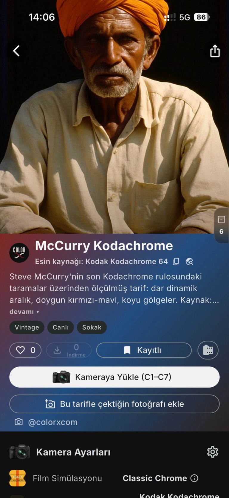 Color X — бесплатное приложение, которое записывает плёночные рецепты в камеру Fujifilm — фото 4