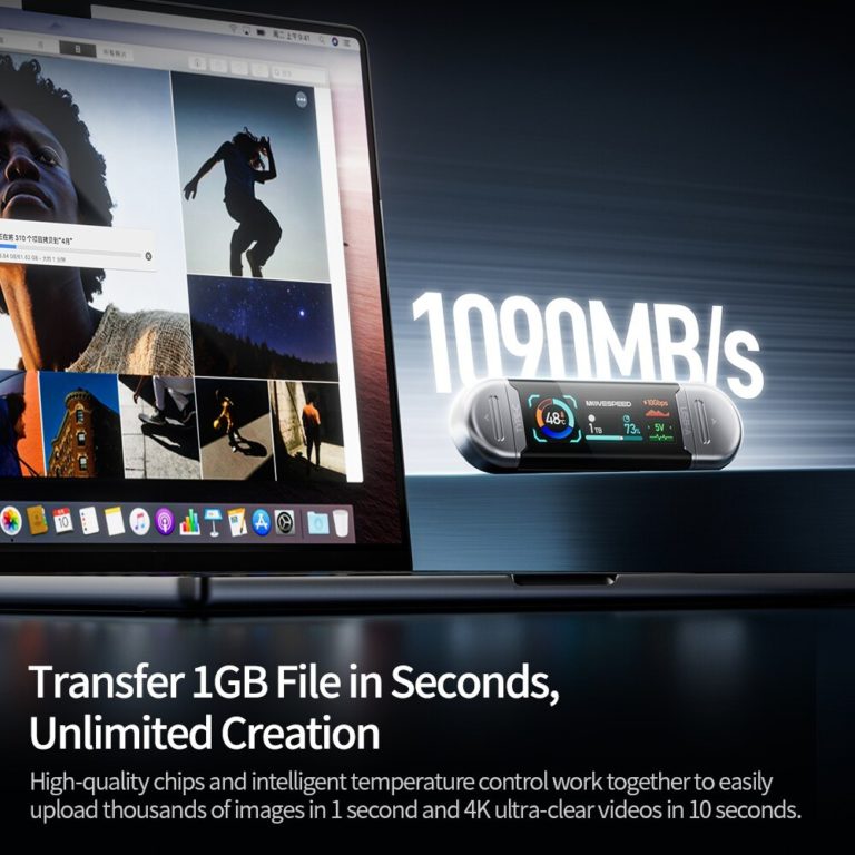 MOVESPEED SeeU SU10 — флешка на SSD с дисплеем для записи ProRes на iPhone — фото 5