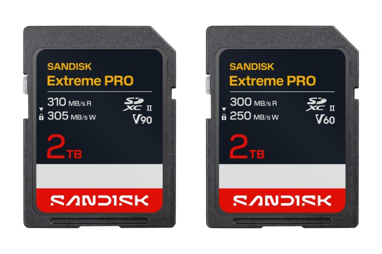 SanDisk обновила SD-карты Extreme PRO: до 2 ТБ с записью до 305 МБ/с для 8K