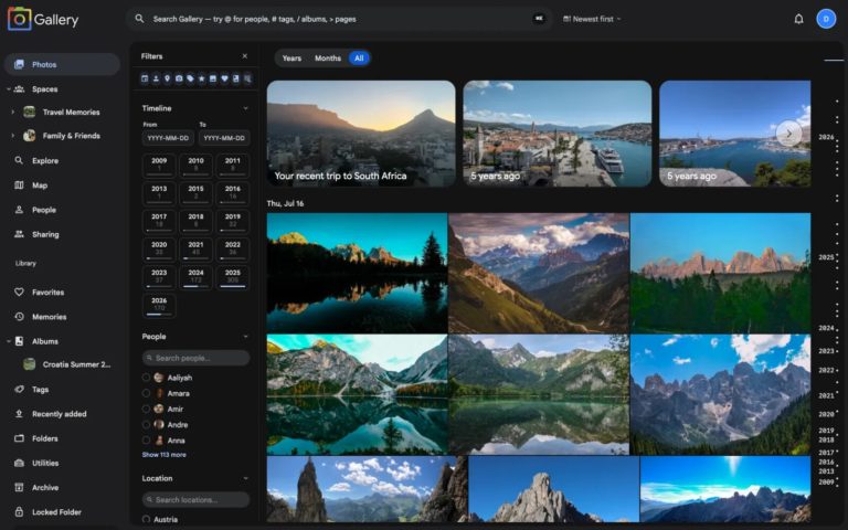 Noodle Gallery — бесплатный аналог Google Фото на своём NAS без подписки и облака