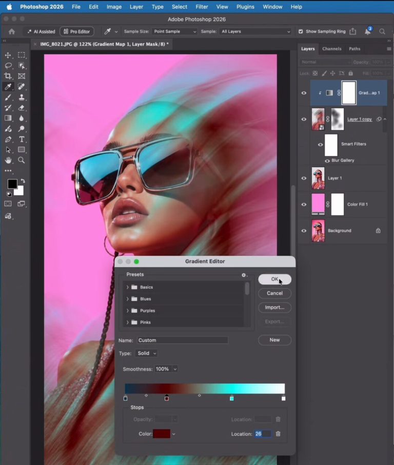 Эффект «фрактального» рифлёного стекла в Photoshop: модный приём без ИИ — фото 9