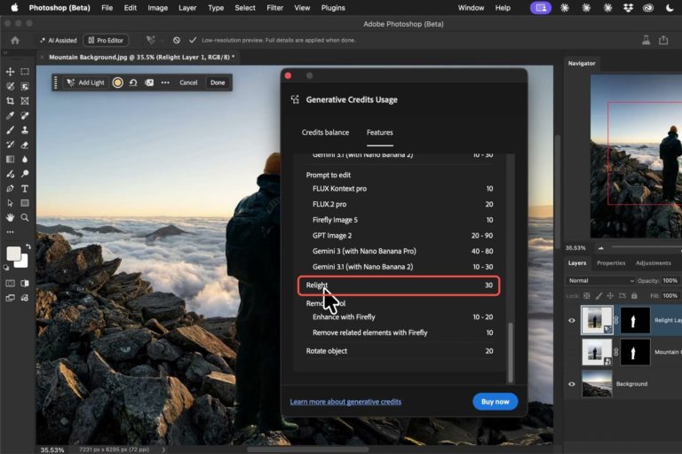 Photoshop Relight на практике: стоит ли новый свет 30 генеративных баллов? — фото 6