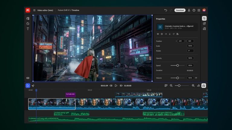 Видеоредактор Adobe Firefly сам смонтирует черновик ролика из ваших клипов