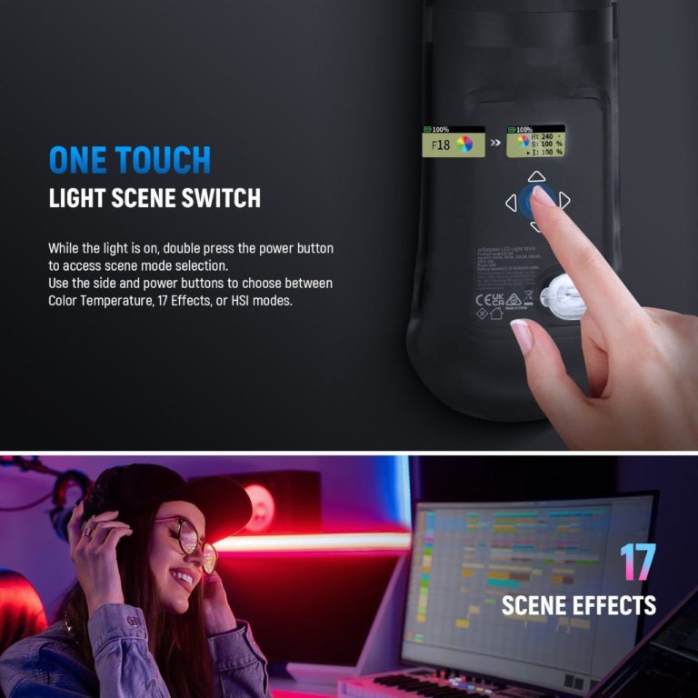 Neewer GC30C — надувная RGB-трубка на 90 см, которая сдувается до размеров блокнота — фото 3