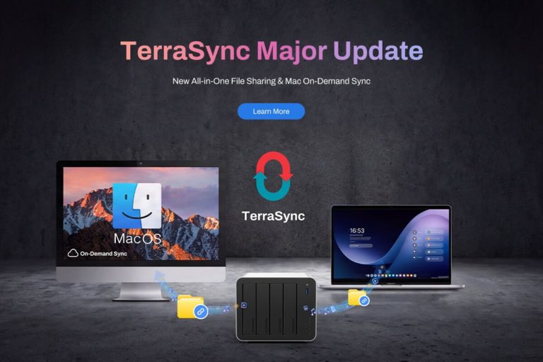 TerraSync от TerraMaster: ссылки на файлы с паролем и синхронизация по запросу на Mac