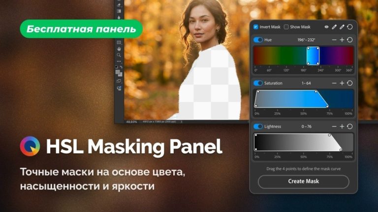 Retouch4me выпустила бесплатную HSL Masking Panel: точные маски по цвету в Photoshop — фото 2