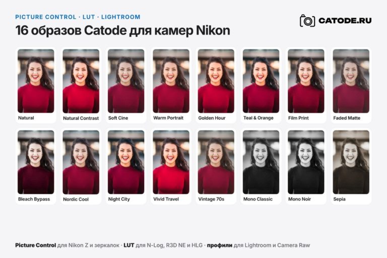 94 стиля Picture Control, LUT и профили для Lightroom для камер Nikon — бесплатно — фото 2